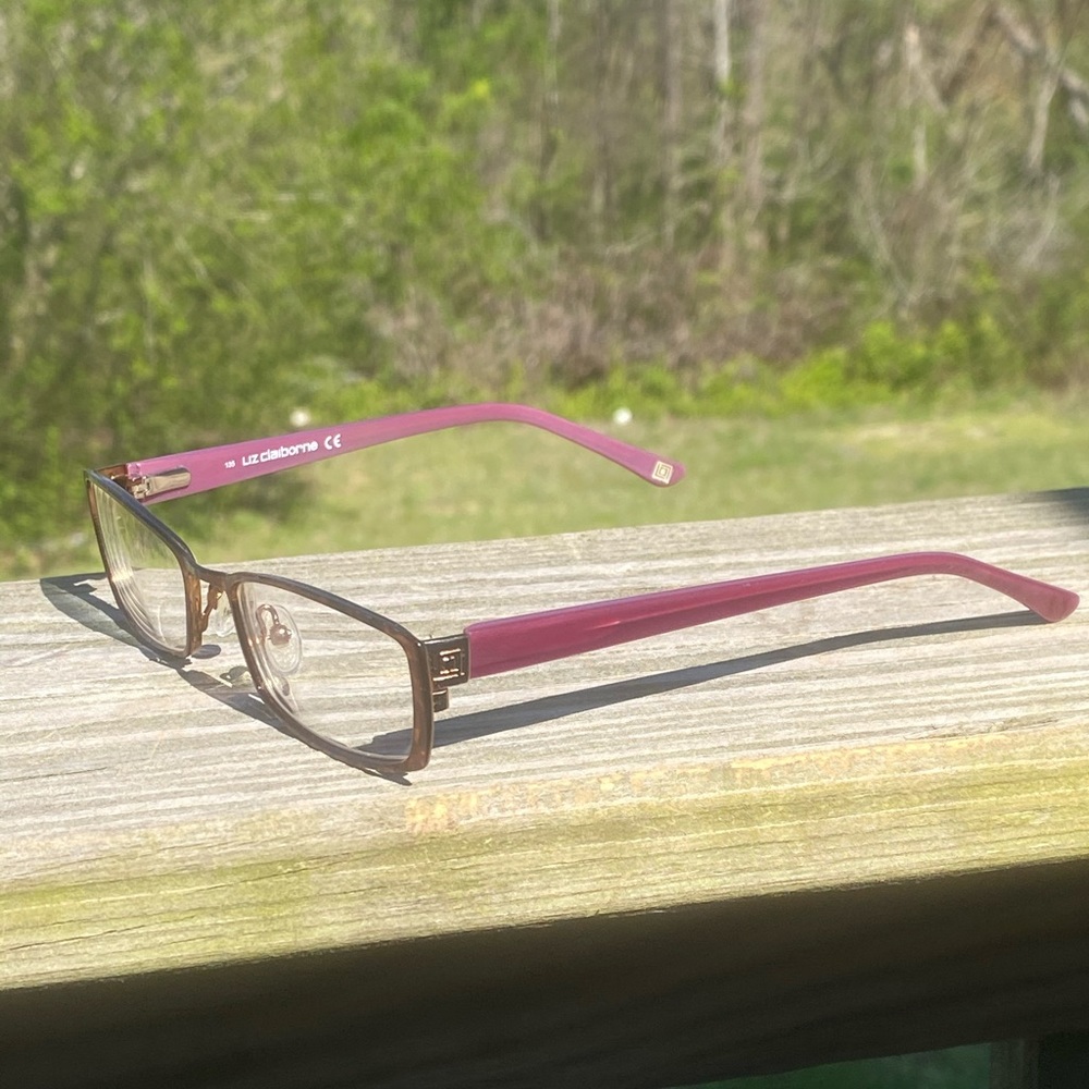 Liz Claiborne glasses frames Mauve copper metallic L421